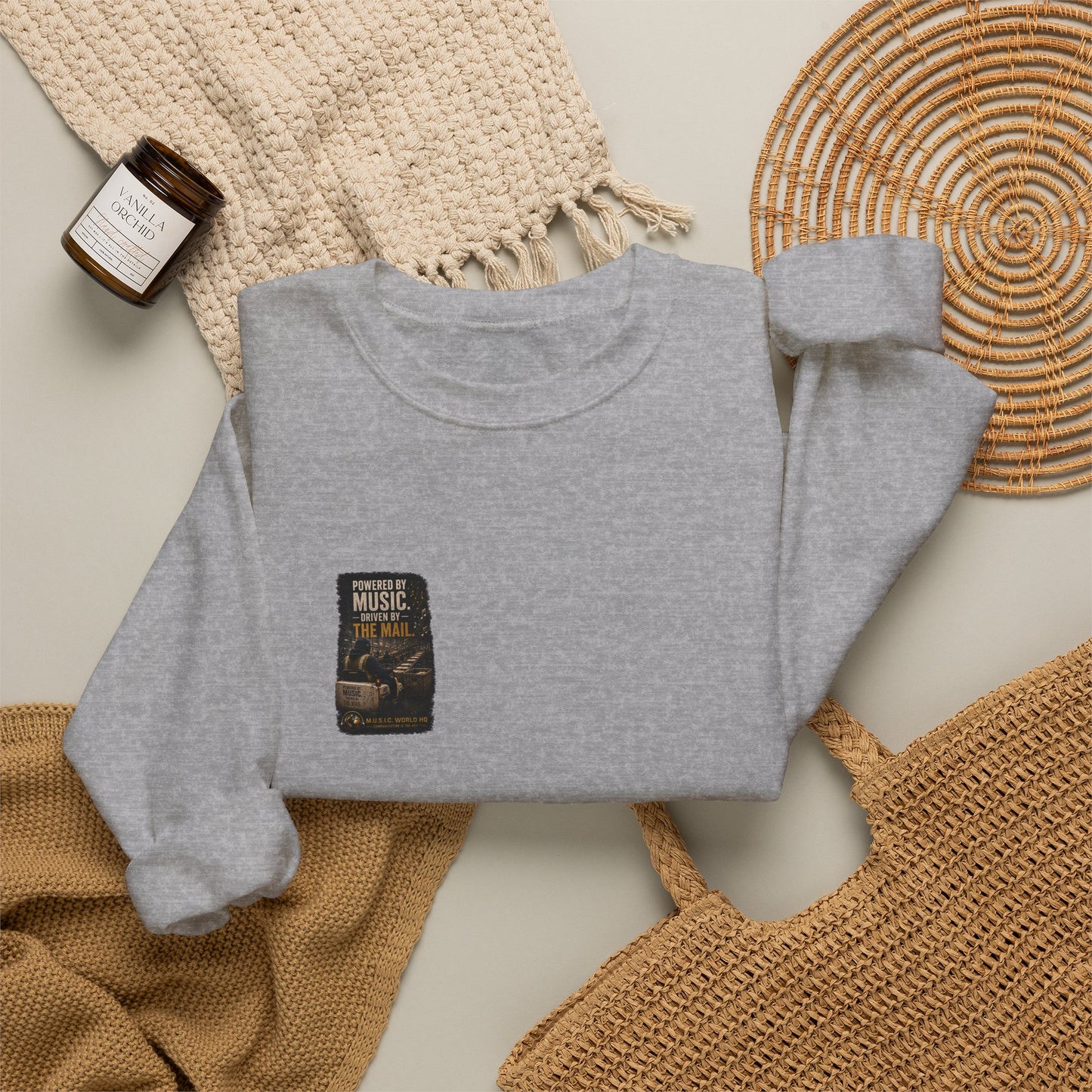 Postal Music - Powered by Music Crewneck Sweatshirt - Colorways C