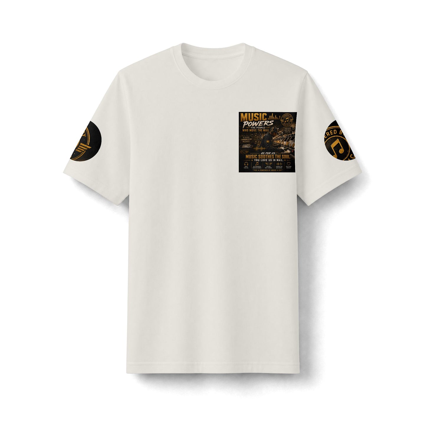 Postal Music — Music Powers the People — Heavyweight T-Shirt