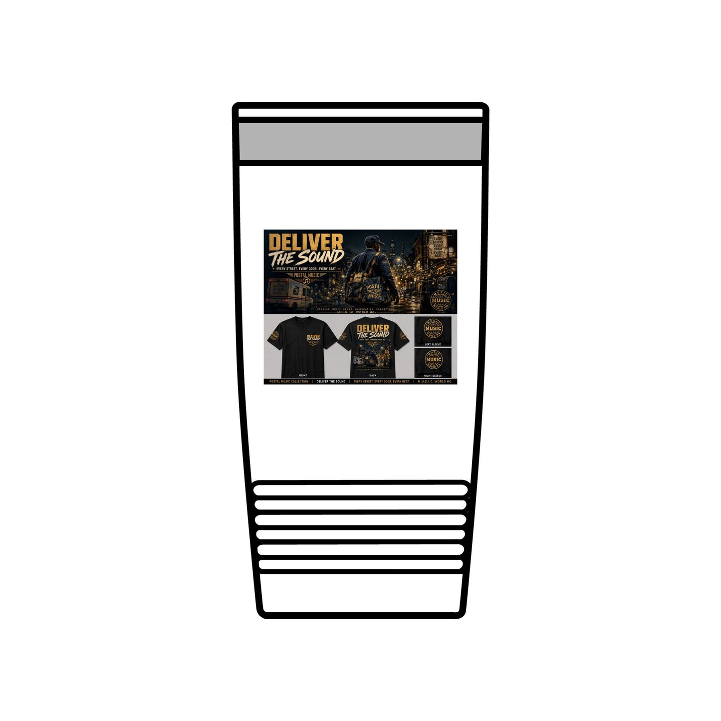 Postal Music — Deliver the Sound — Insulated Tumbler 20oz