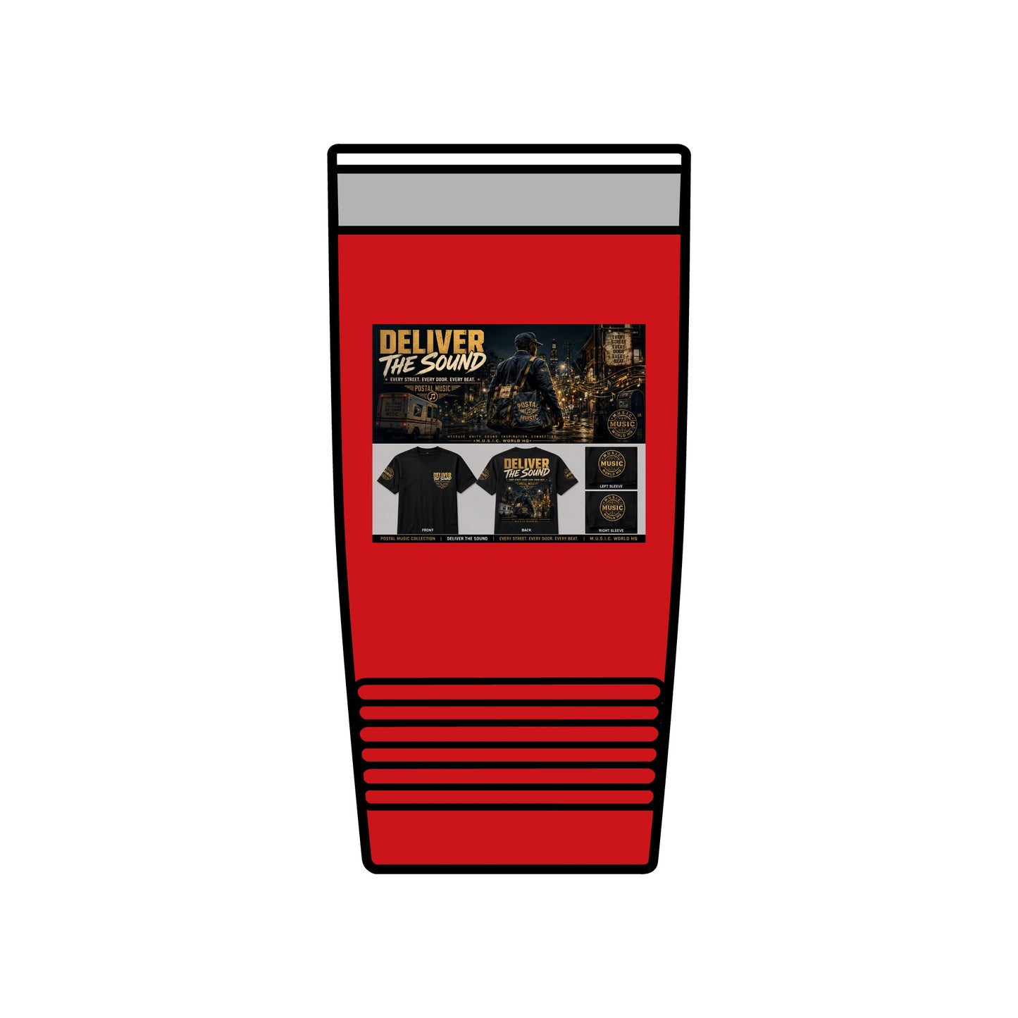 Postal Music — Deliver the Sound — Insulated Tumbler 20oz
