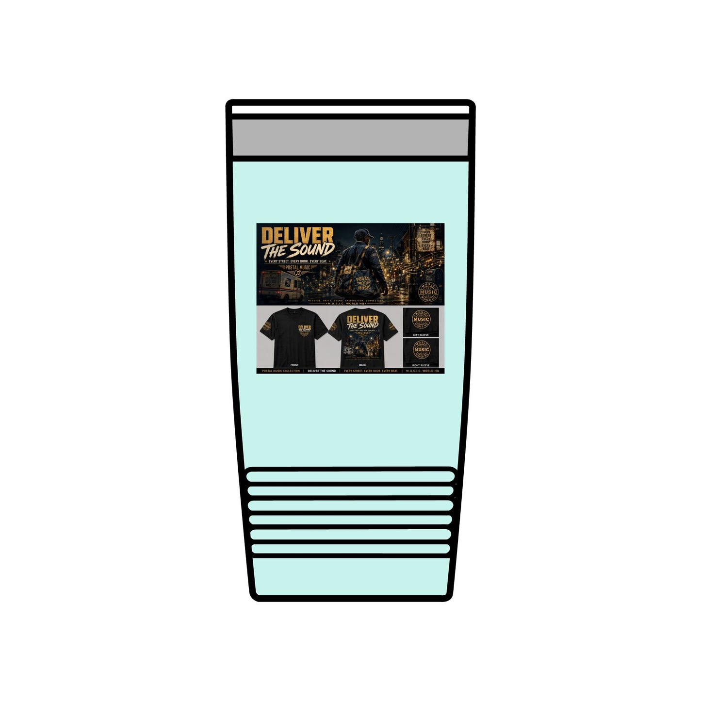 Postal Music — Deliver the Sound — Insulated Tumbler 20oz