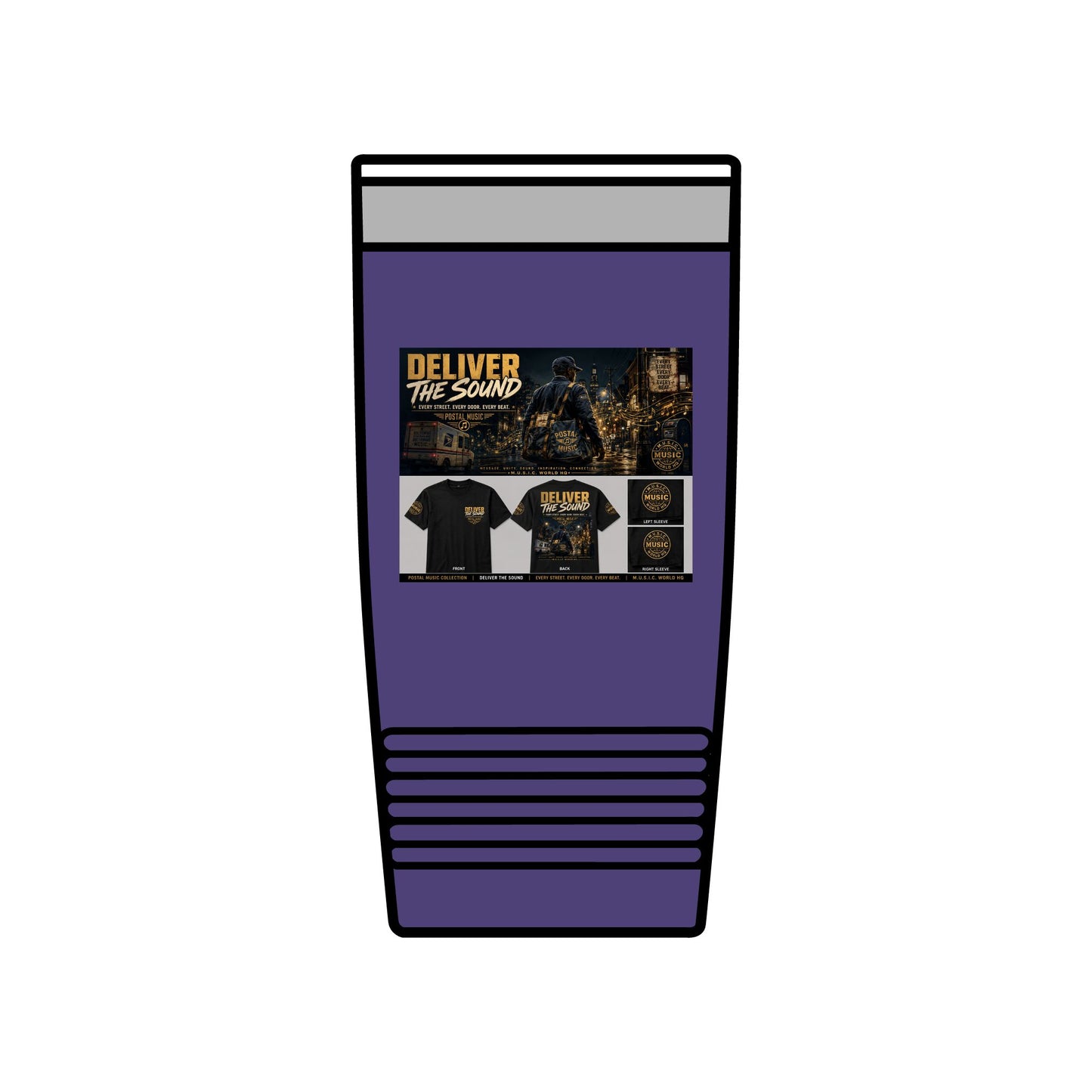 Postal Music — Deliver the Sound — Insulated Tumbler 20oz