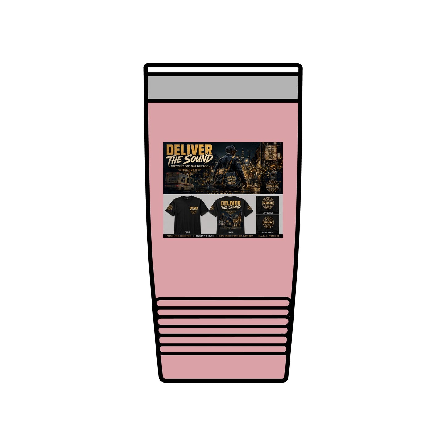 Postal Music — Deliver the Sound — Insulated Tumbler 20oz