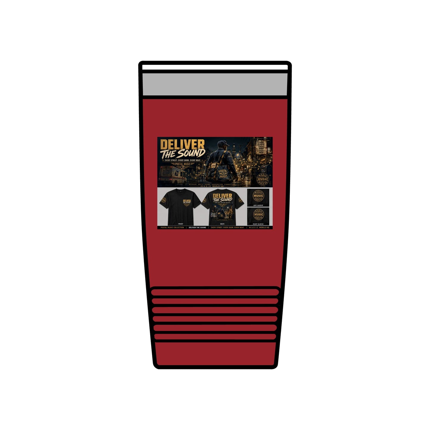 Postal Music — Deliver the Sound — Insulated Tumbler 20oz