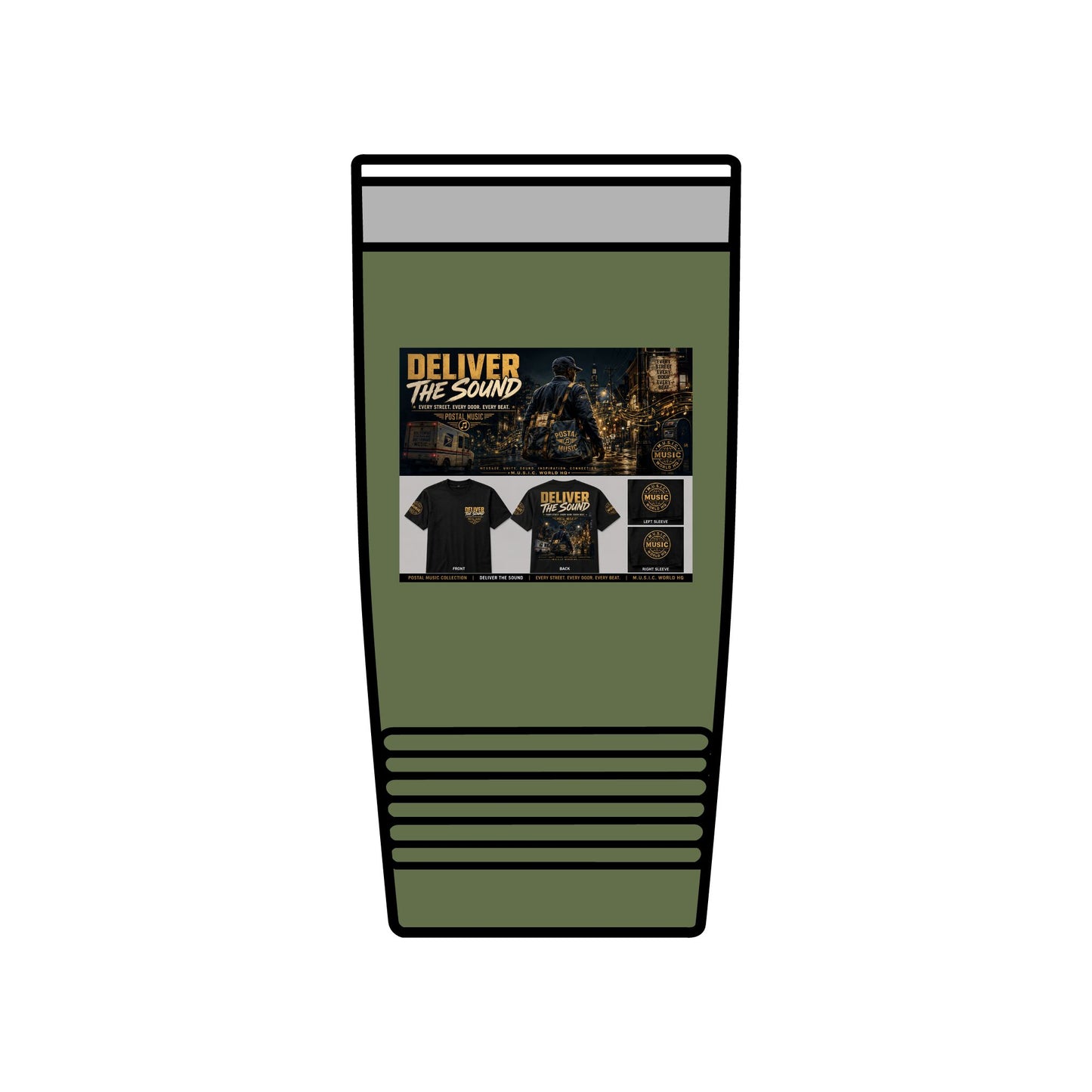 Postal Music — Deliver the Sound — Insulated Tumbler 20oz