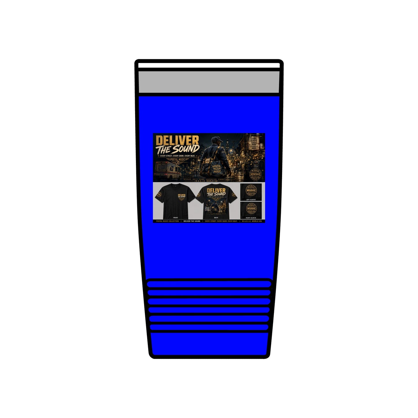 Postal Music — Deliver the Sound — Insulated Tumbler 20oz