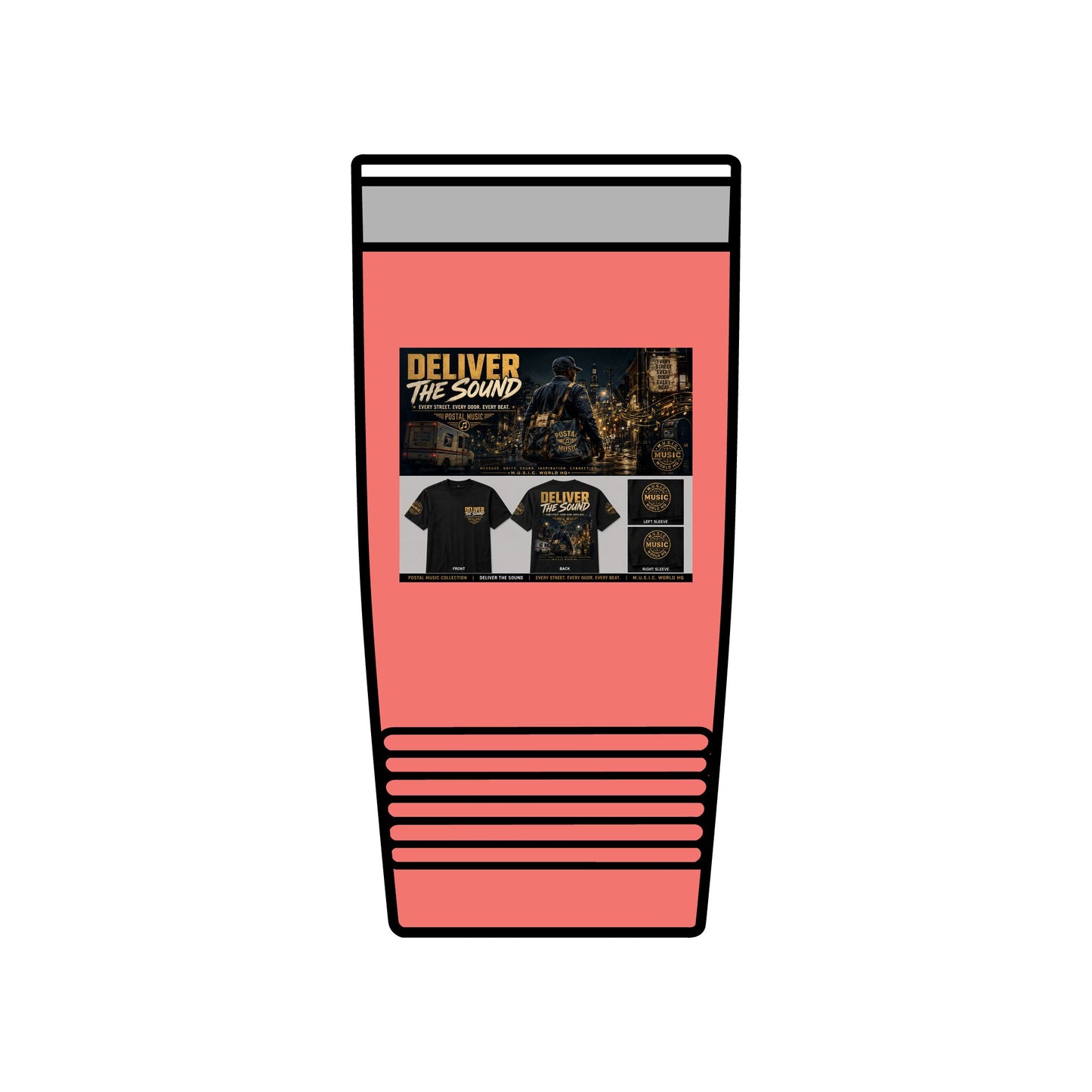 Postal Music — Deliver the Sound — Insulated Tumbler 20oz