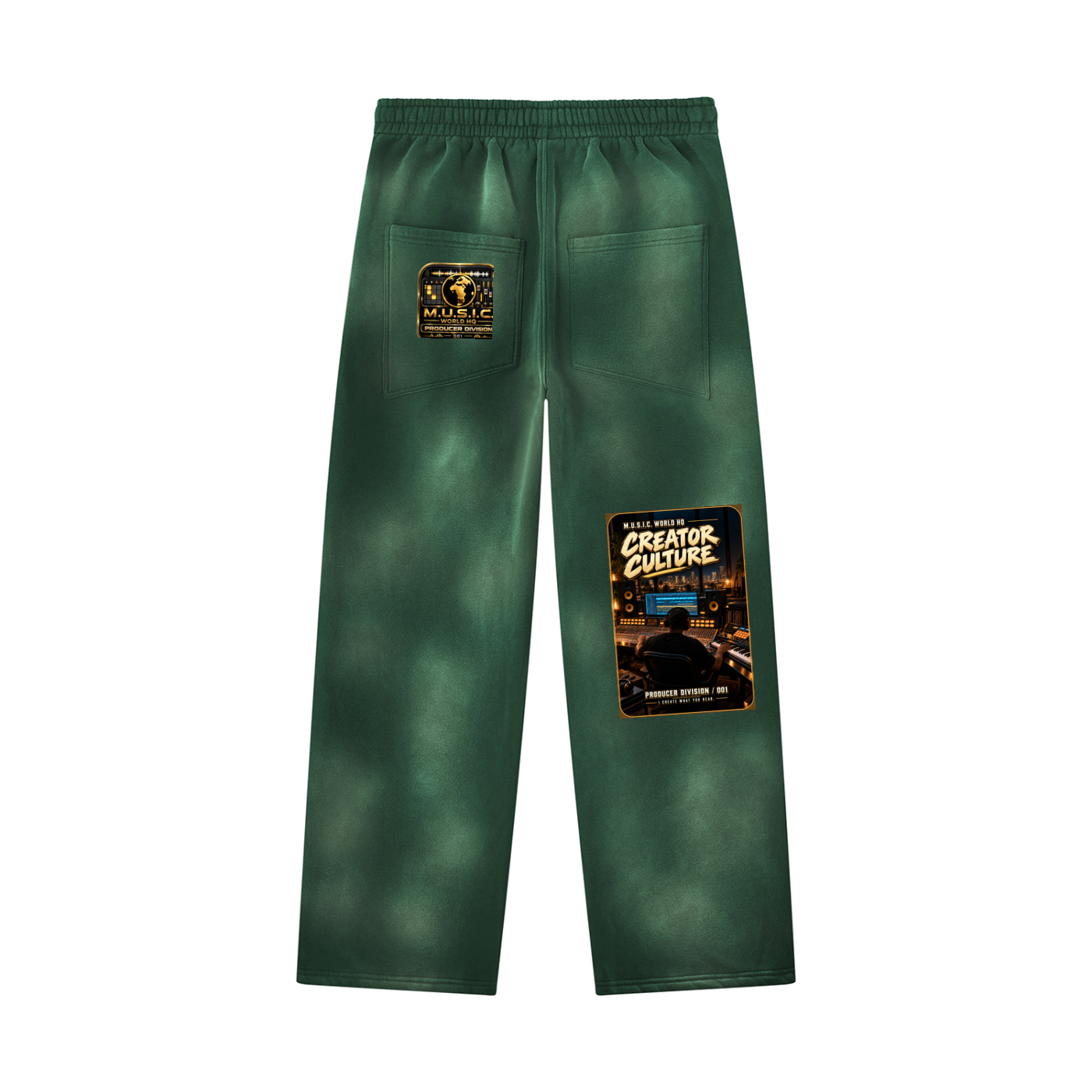 Unisex Sunfade Wide Leg Fleece Sweatpants