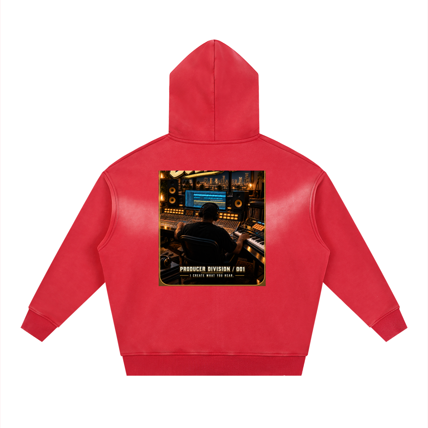 M.U.S.I.C. World HQ Creator Culture – Producer Division 001 Sunfade Two-way Zipper Boxy Fleece Hoodie