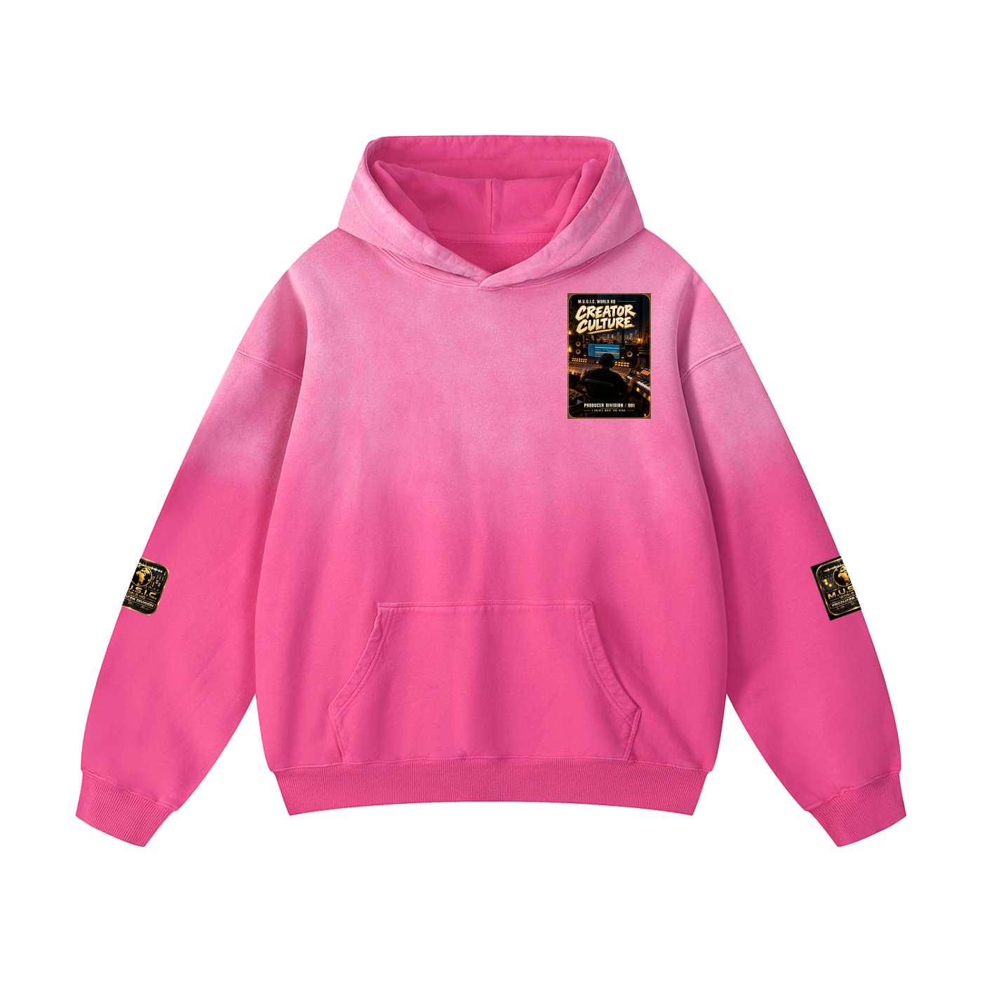 M.U.S.I.C. World HQ Creator Culture – Producer Division 001 Heavyweight Sunfade Hoodie