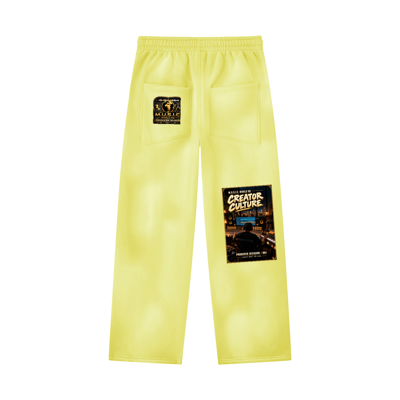 Unisex Sunfade Wide Leg Fleece Sweatpants