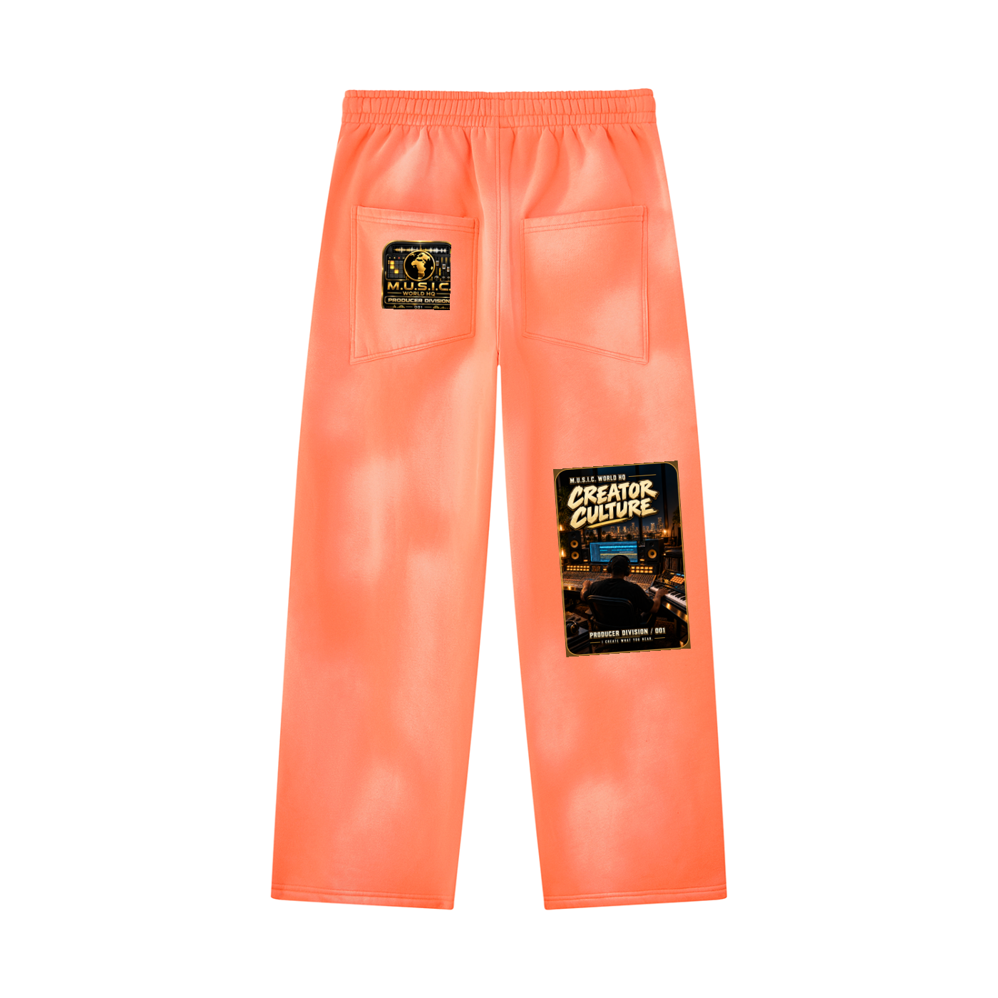 Unisex Sunfade Wide Leg Fleece Sweatpants
