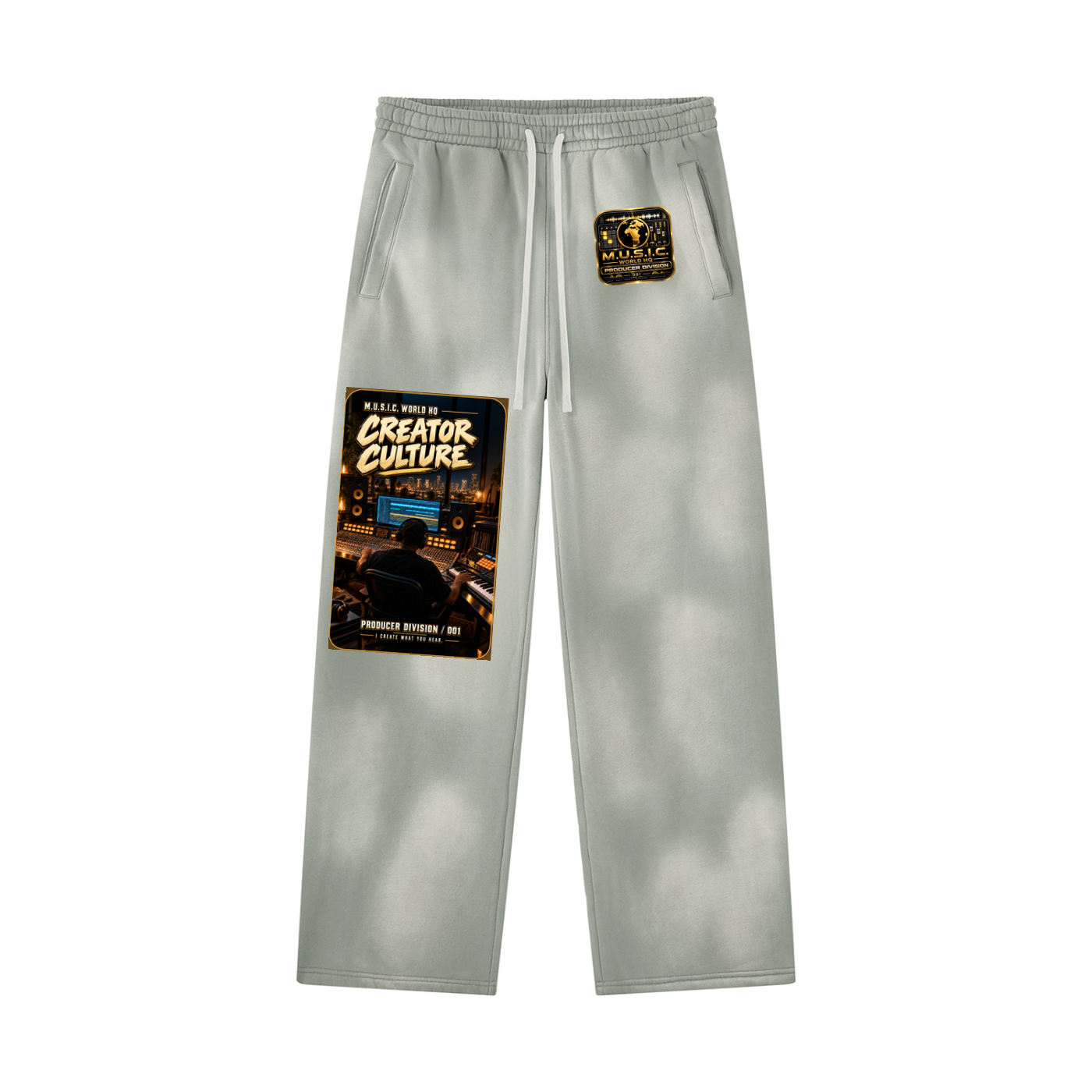 Unisex Sunfade Wide Leg Fleece Sweatpants