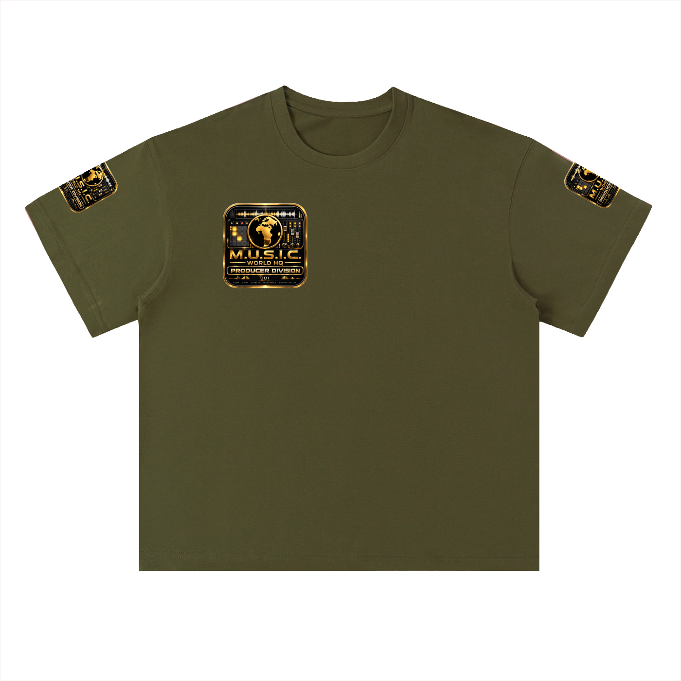 M.U.S.I.C. World HQ Creator Culture – Producer Division 001 Heavyweight Drop Shoulder Tee