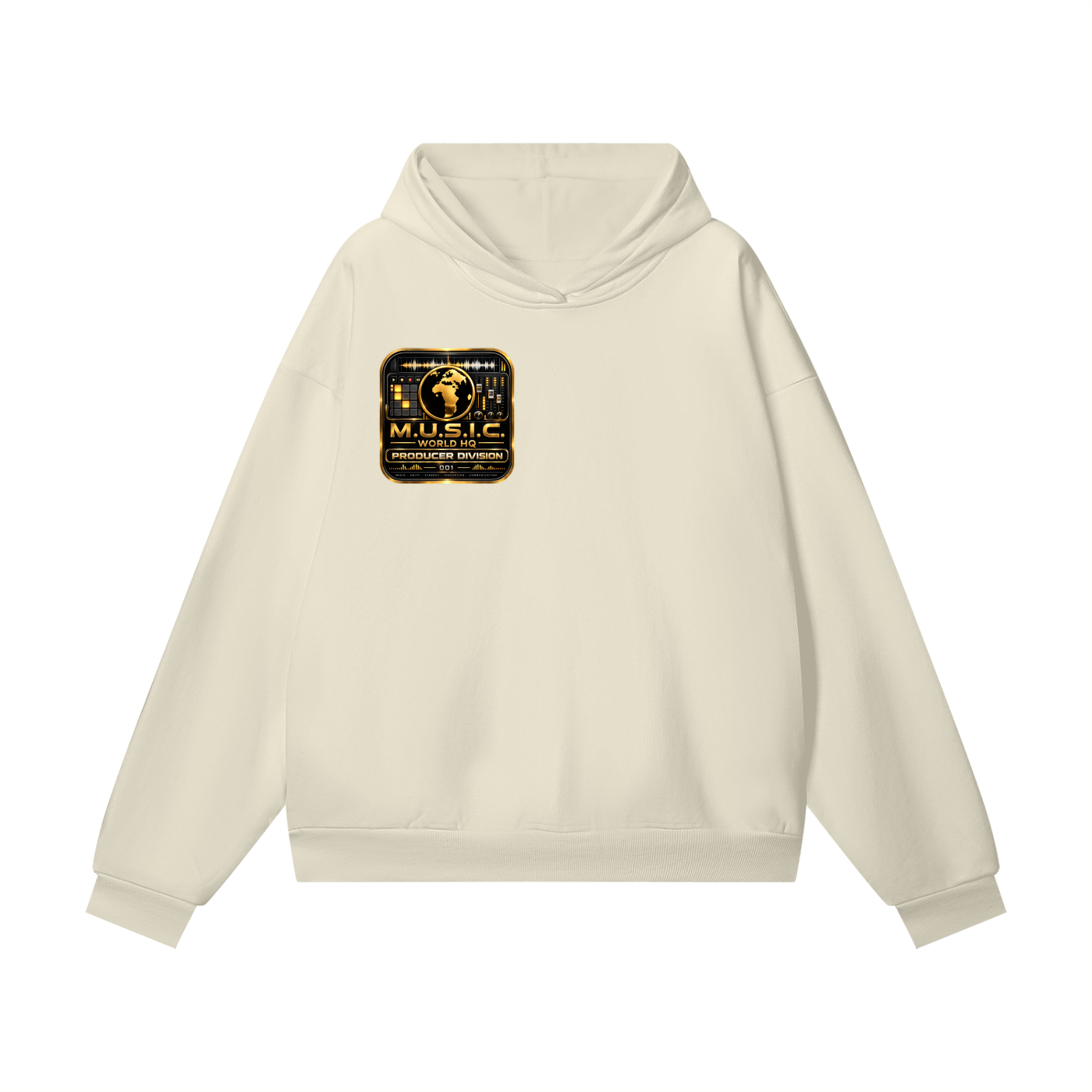 M.U.S.I.C. World HQ Creator Culture – Producer Division 001 Heavyweight Hidden Pocket Fleece Hoodie