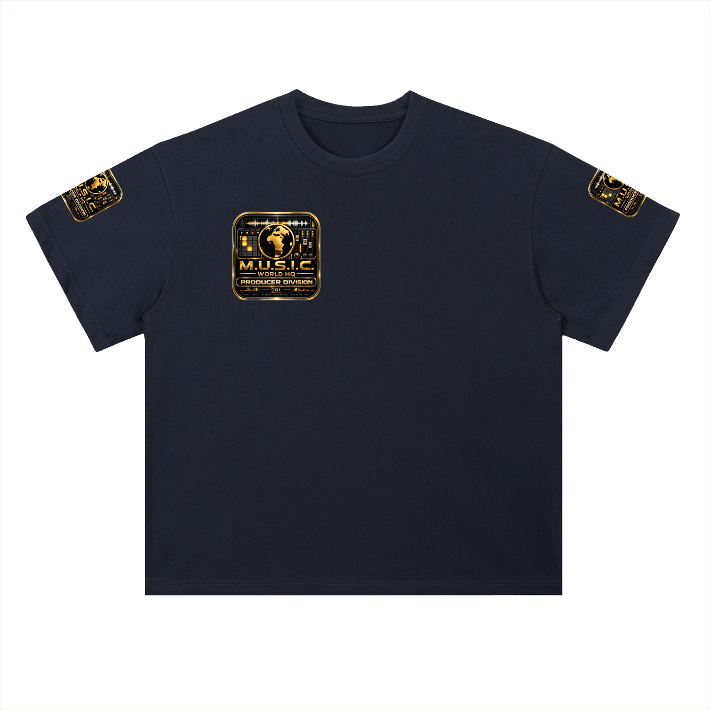 M.U.S.I.C. World HQ Creator Culture – Producer Division 001 Heavyweight Drop Shoulder Tee