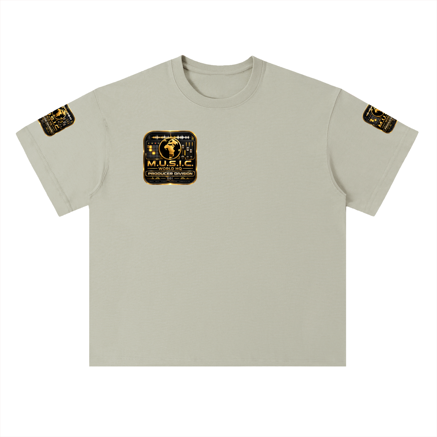 M.U.S.I.C. World HQ Creator Culture – Producer Division 001 Heavyweight Drop Shoulder Tee