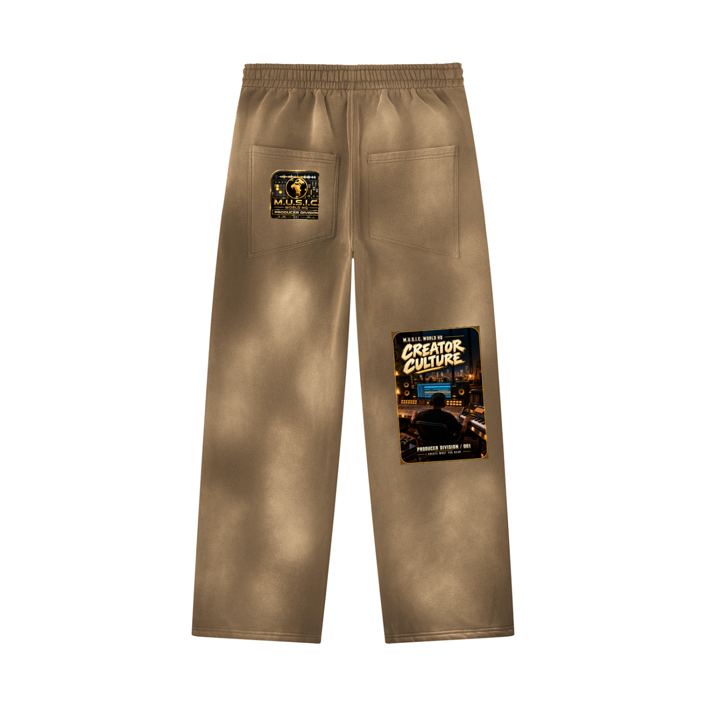 Unisex Sunfade Wide Leg Fleece Sweatpants