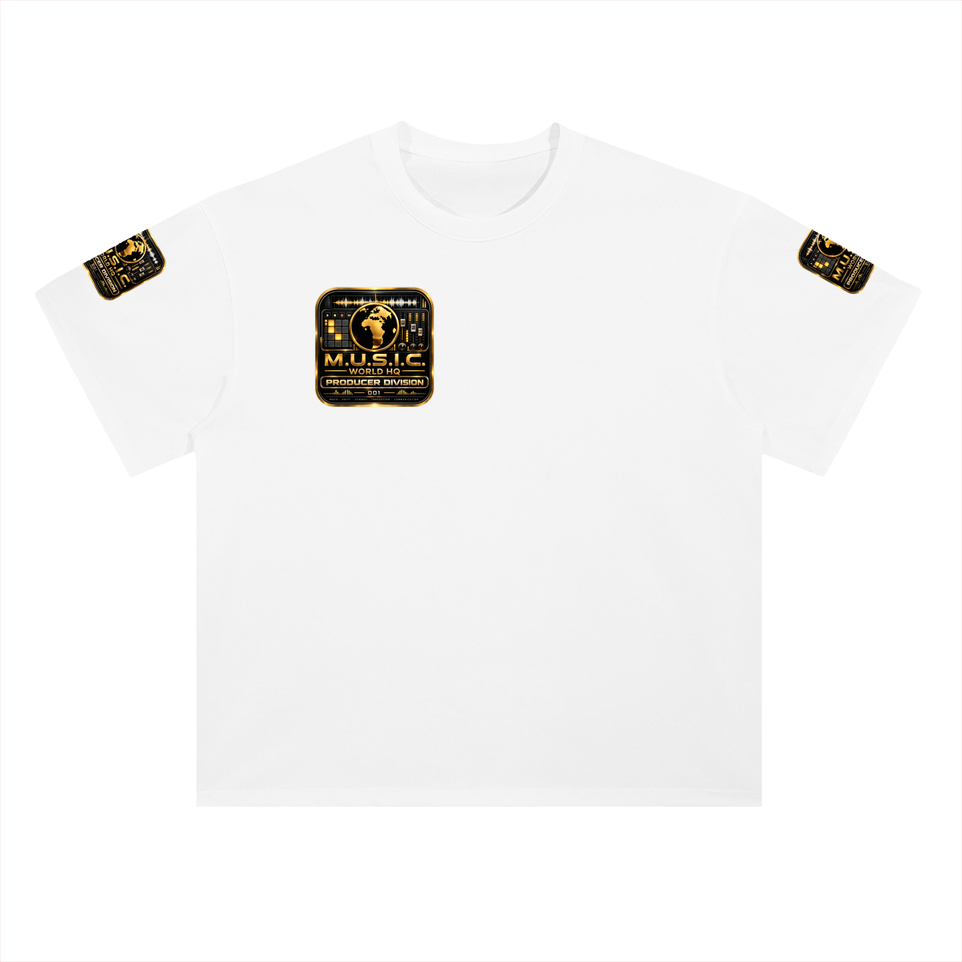 M.U.S.I.C. World HQ Creator Culture – Producer Division 001 Heavyweight Drop Shoulder Tee