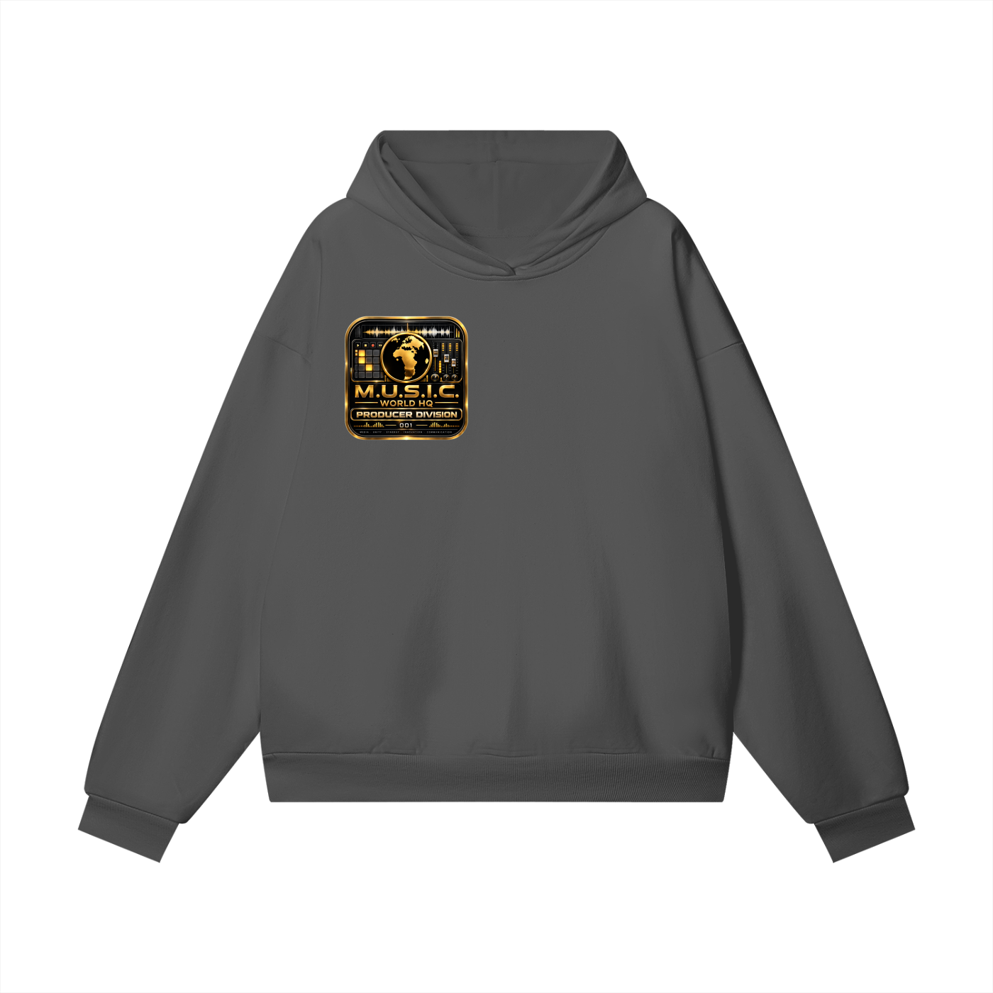 M.U.S.I.C. World HQ Creator Culture – Producer Division 001 Heavyweight Hidden Pocket Fleece Hoodie