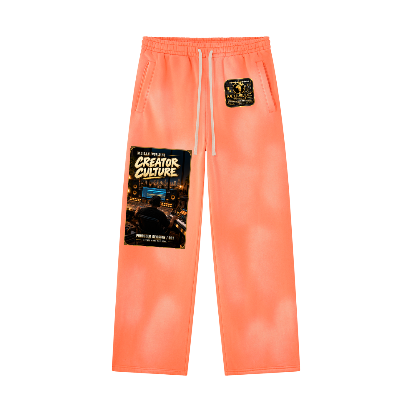 Unisex Sunfade Wide Leg Fleece Sweatpants