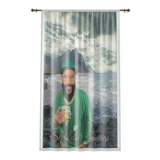 M.U.S.I.C. World HQ Green Window Curtain