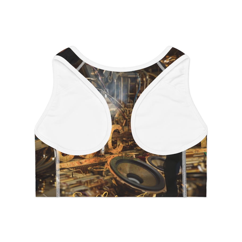 M.U.S.I.C. World HQ Sports Bra (AOP)