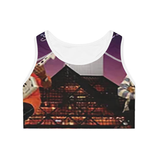 M.U.S.I.C. World HQ Sports Bra (AOP)