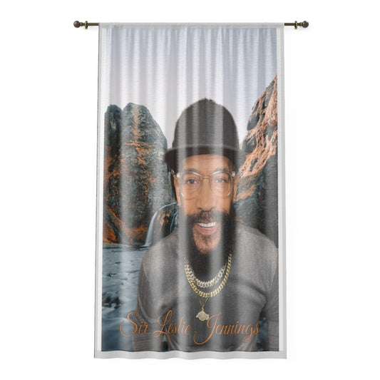 M.U.S.I.C. World HQ Gray Window Curtain