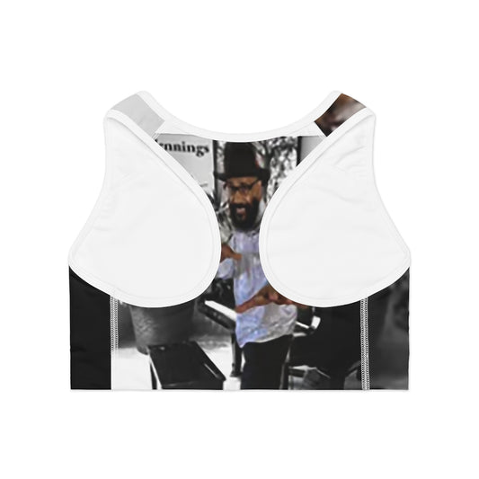 M.U.S.I.C. World HQ Sports Bra (AOP)