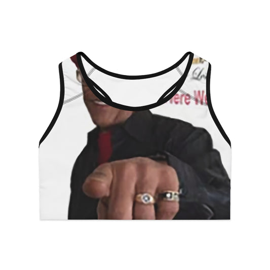M.U.S.I.C. World HQ Sports Bra (AOP)
