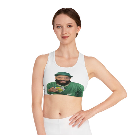 M.U.S.I.C. World HQ Sports Bra (AOP)