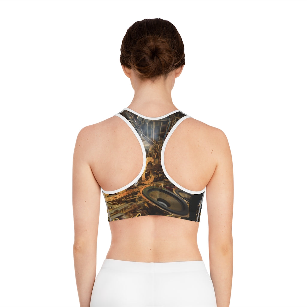 M.U.S.I.C. World HQ Sports Bra (AOP)