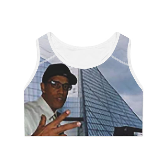 M.U.S.I.C. World HQ Sports Bra (AOP)