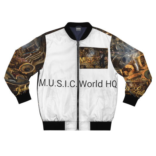 M.U.S.I.C. World HQ Album Cover Series Men's AOP Bomber Jacket