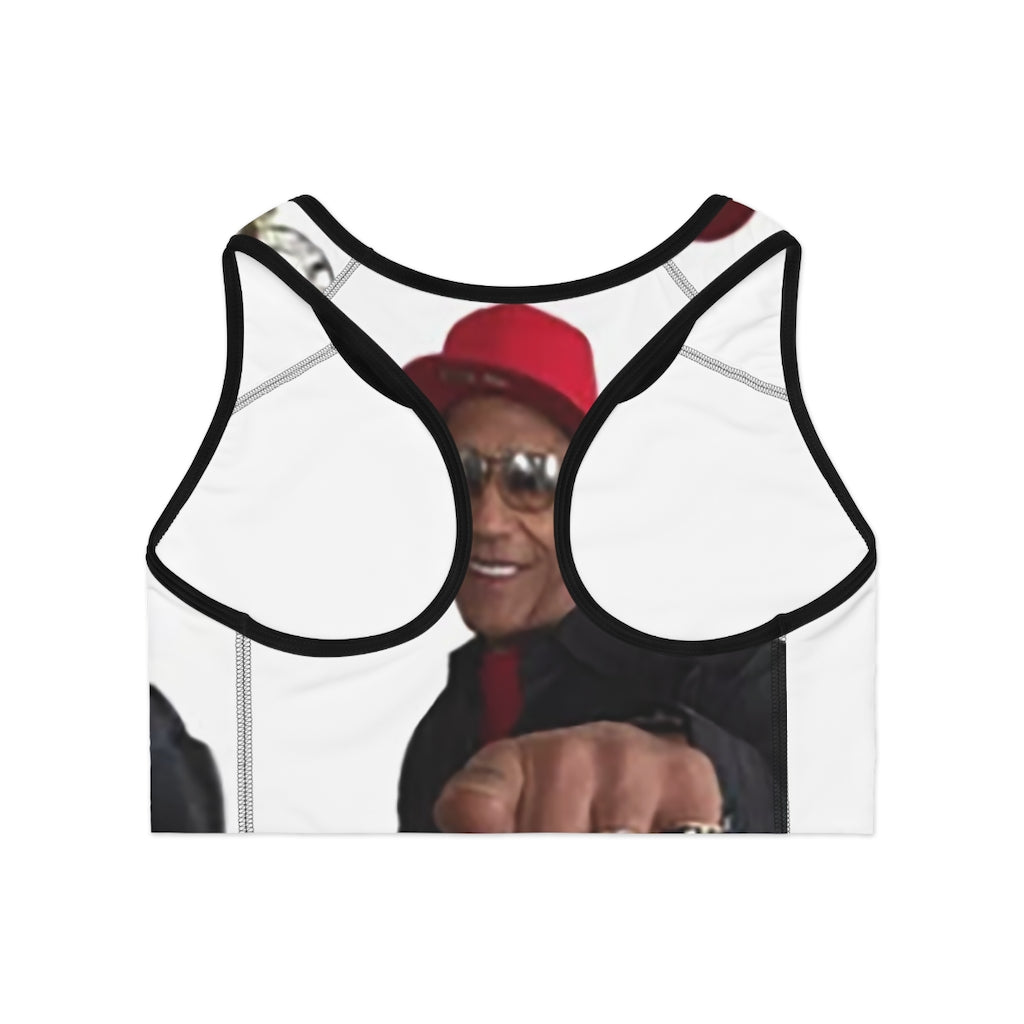M.U.S.I.C. World HQ Sports Bra (AOP)