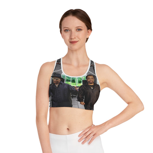 M.U.S.I.C. World HQ Sports Bra (AOP)